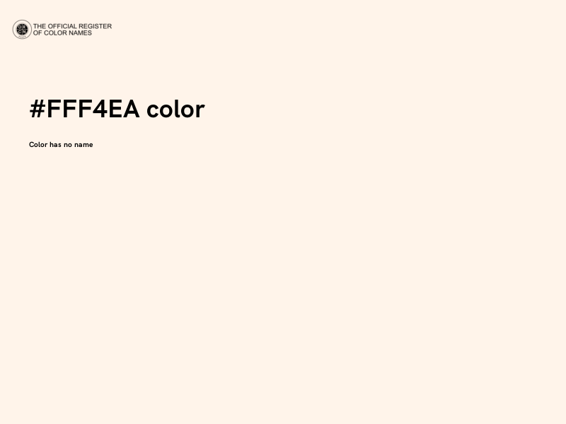 #FFF4EA color image