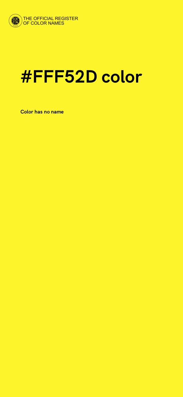 #FFF52D color image