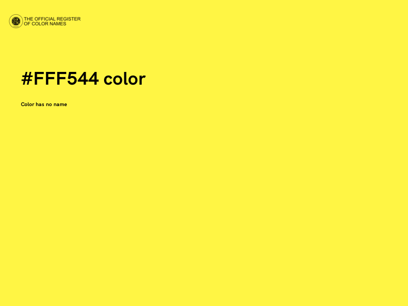 #FFF544 color image