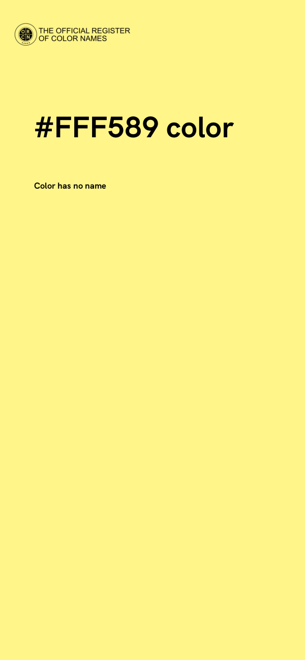 #FFF589 color image