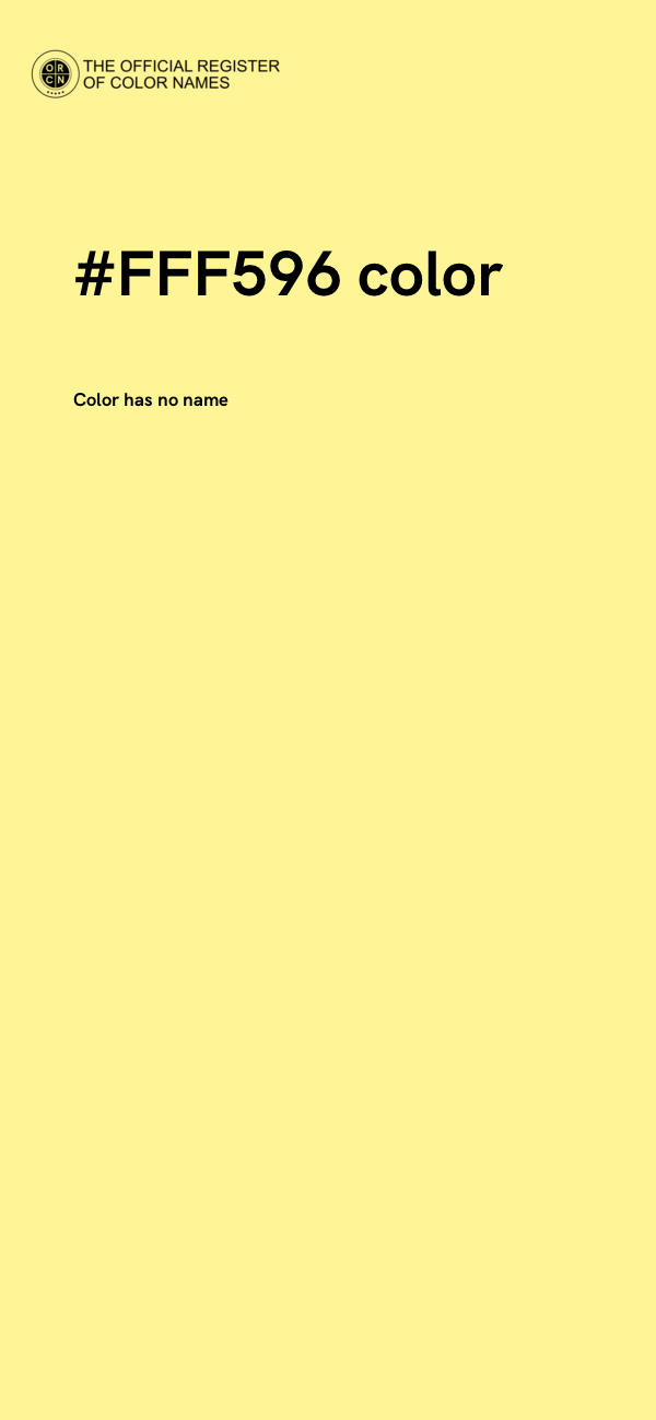 #FFF596 color image