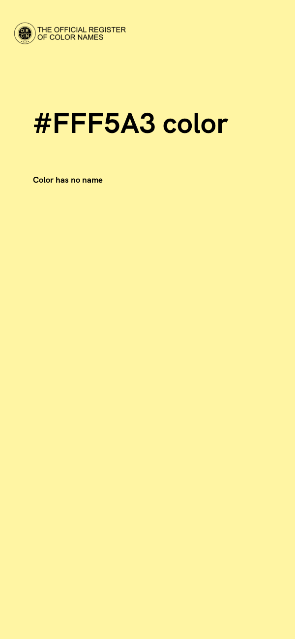 #FFF5A3 color image