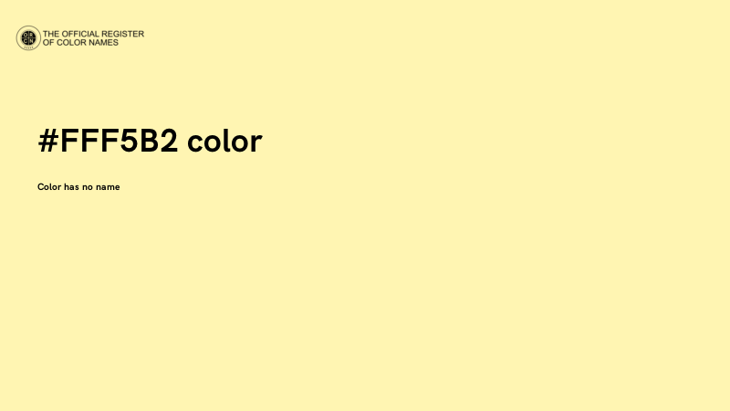 #FFF5B2 color image