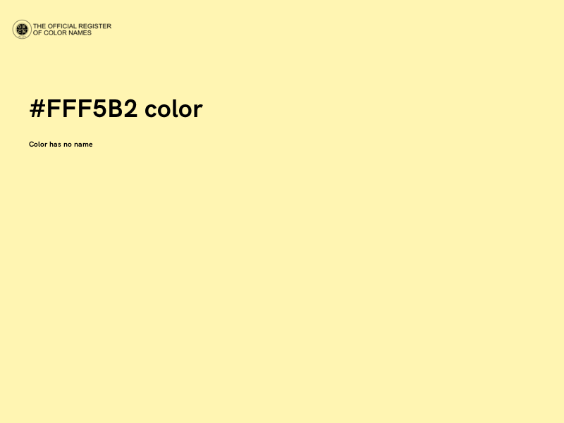 #FFF5B2 color image