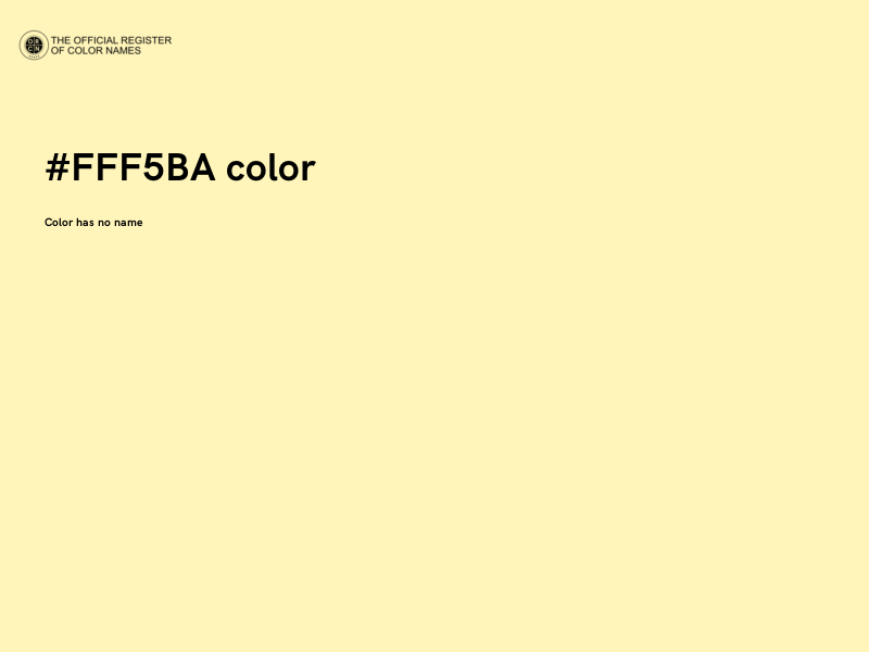#FFF5BA color image