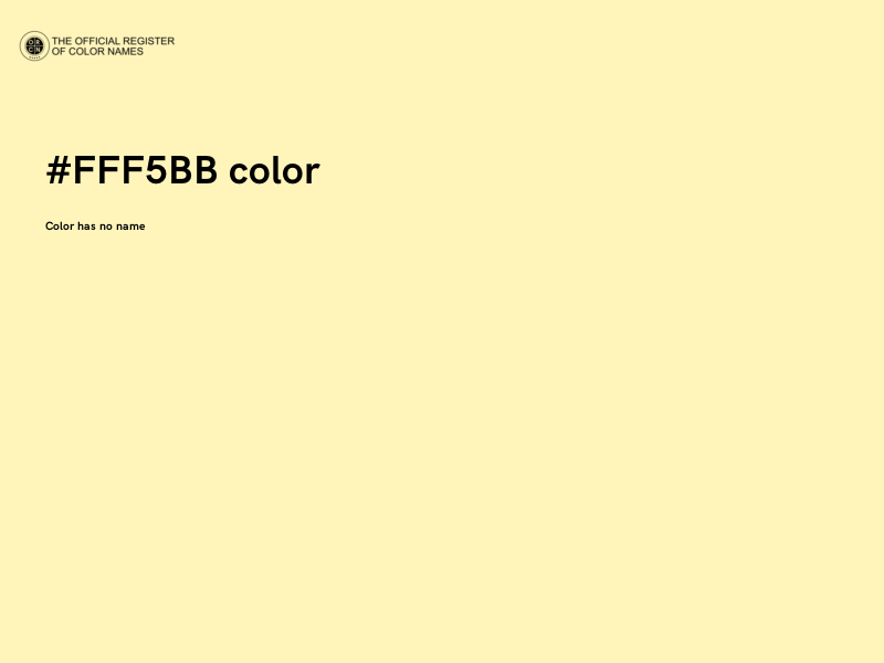 #FFF5BB color image