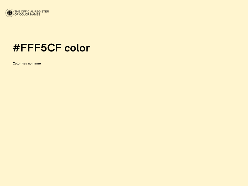 #FFF5CF color image