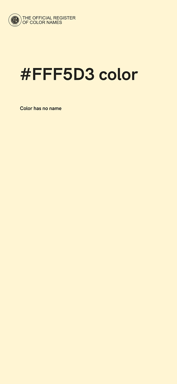 #FFF5D3 color image