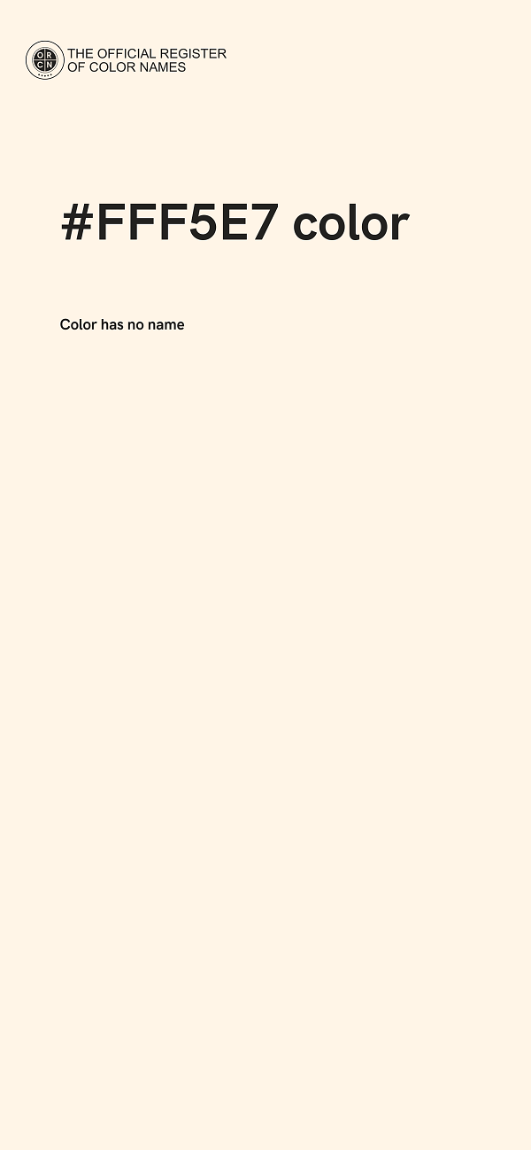 #FFF5E7 color image