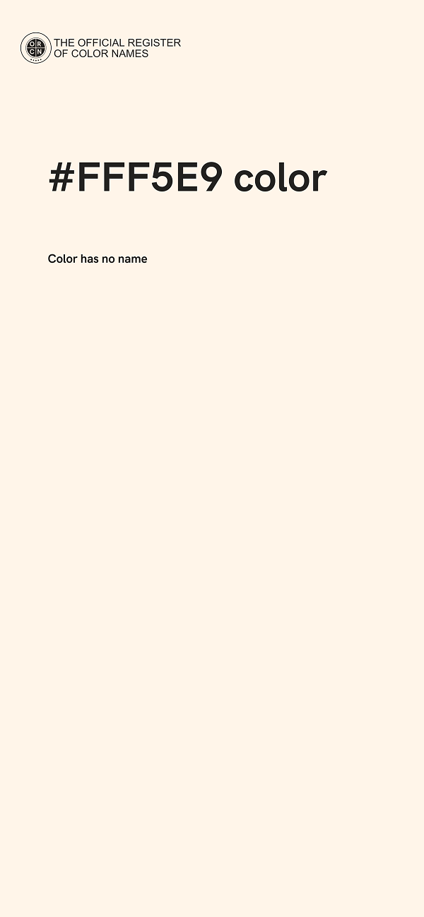 #FFF5E9 color image