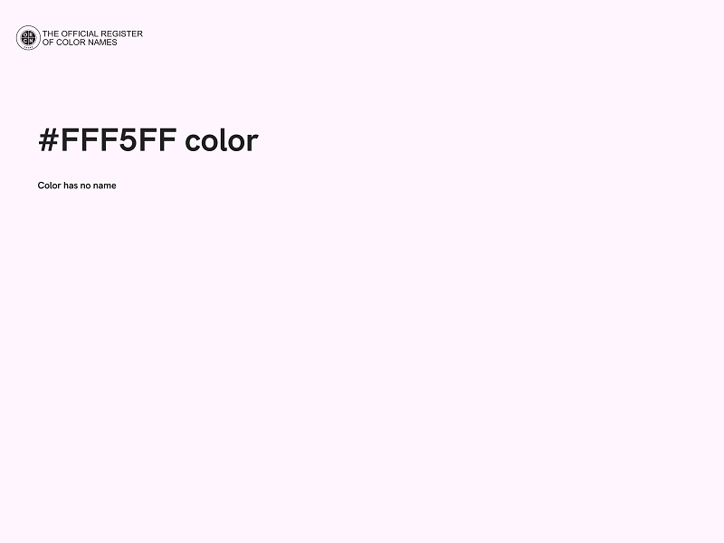 #FFF5FF color image