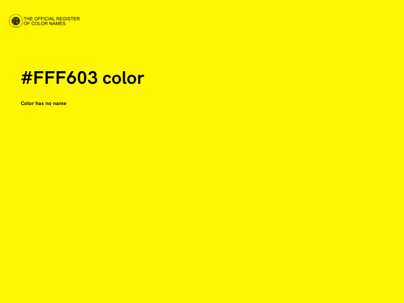 #FFF603 color image