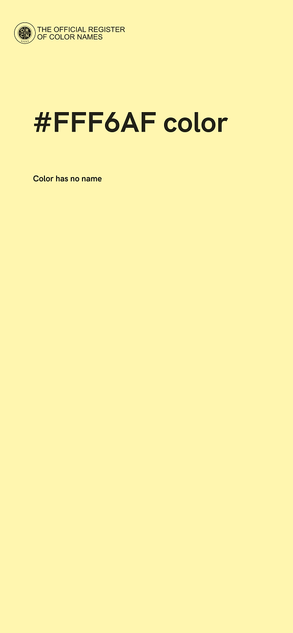 #FFF6AF color image