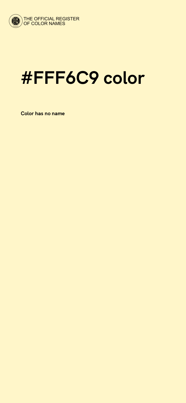 #FFF6C9 color image
