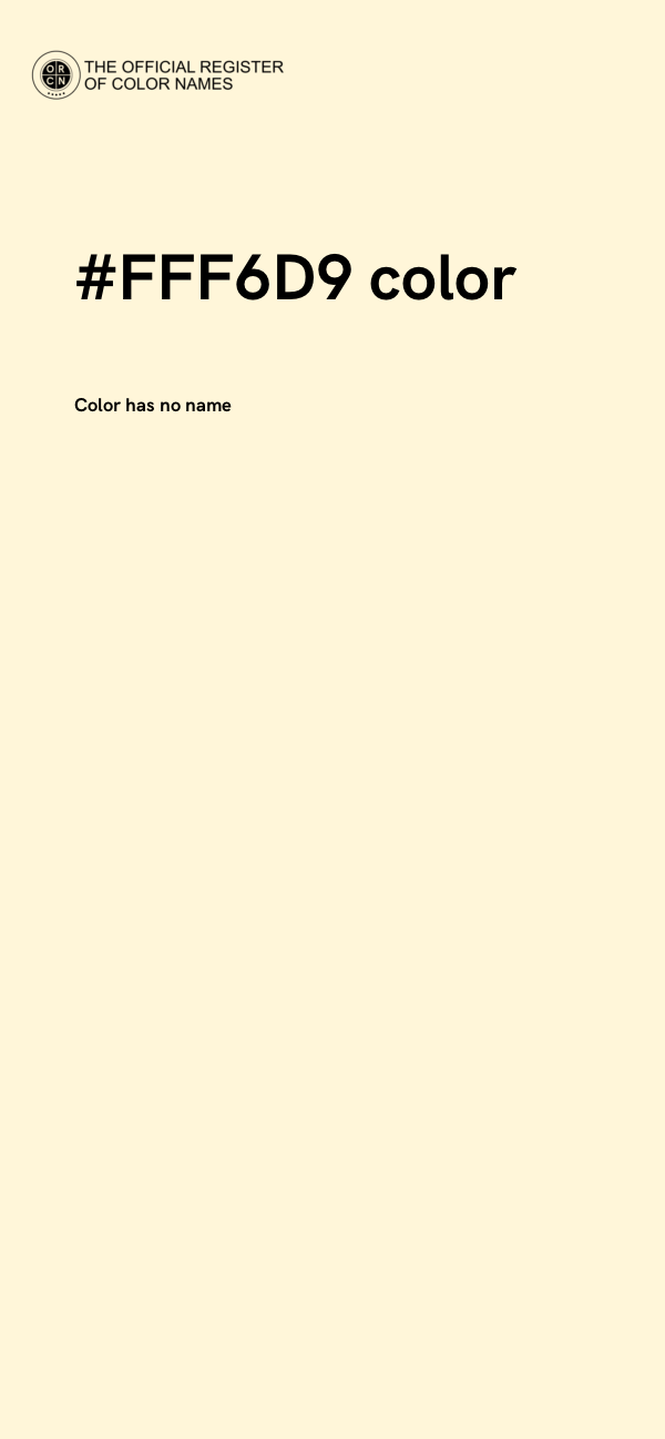 #FFF6D9 color image