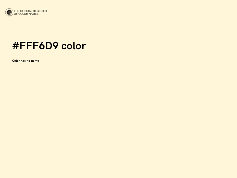 #FFF6D9 color image