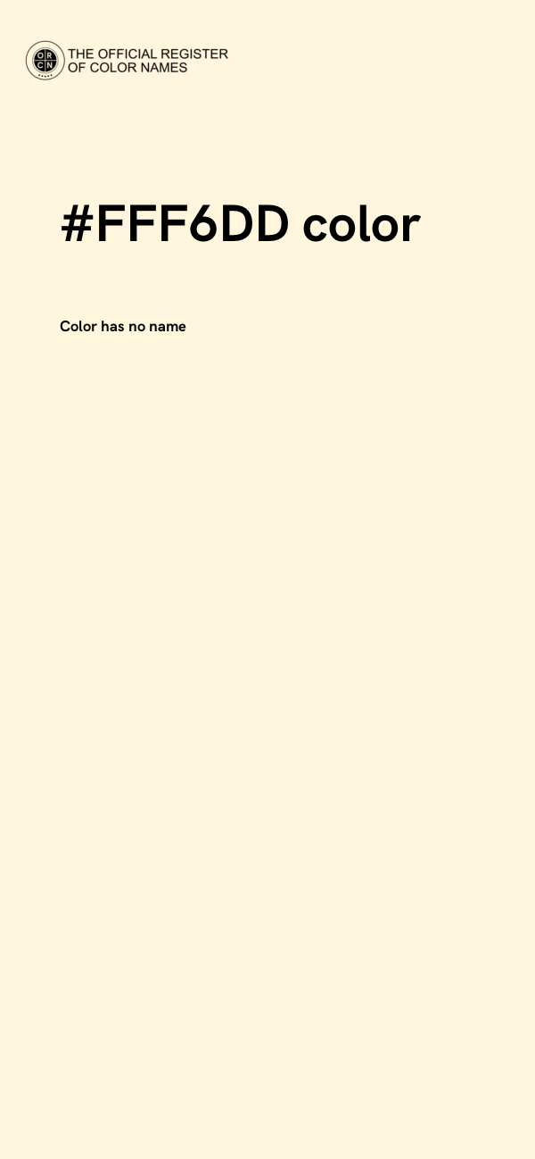 #FFF6DD color image
