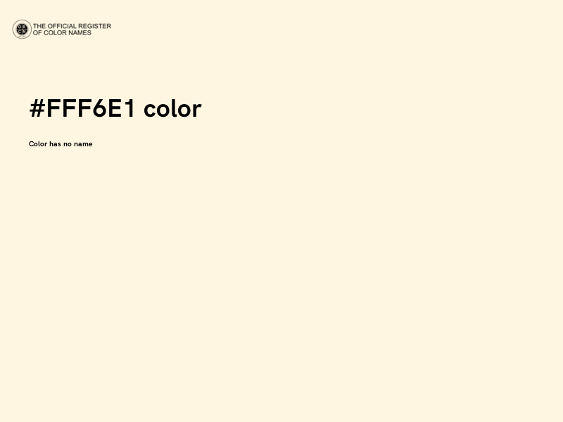 #FFF6E1 color image