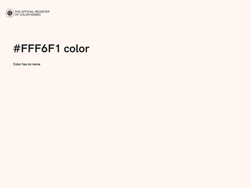 #FFF6F1 color image