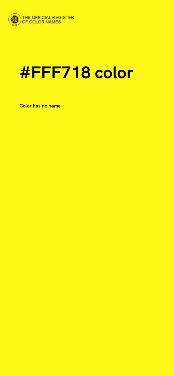 #FFF718 color image