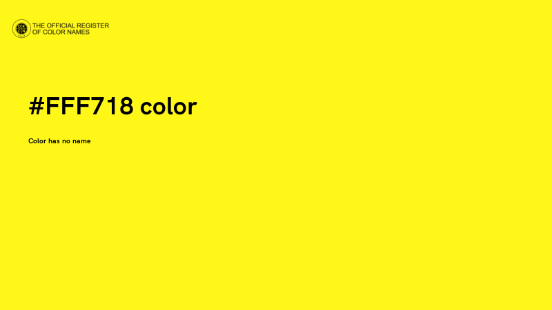 #FFF718 color image
