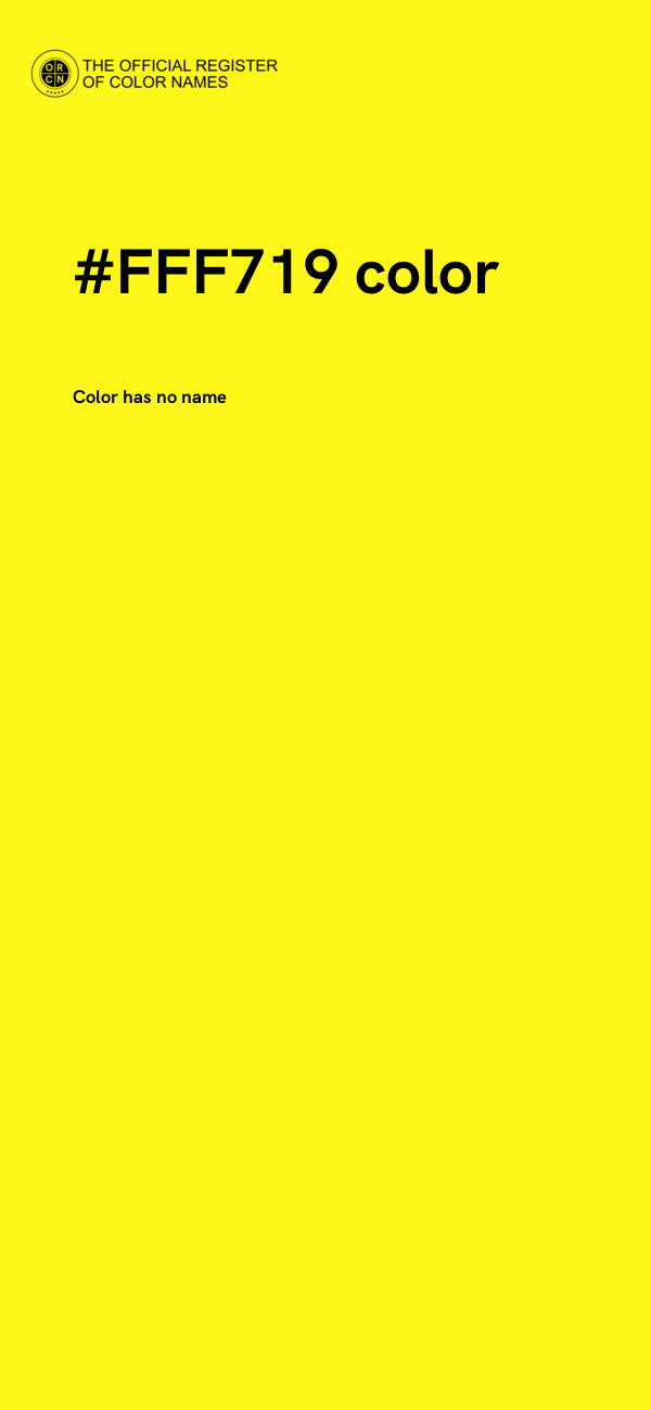 #FFF719 color image