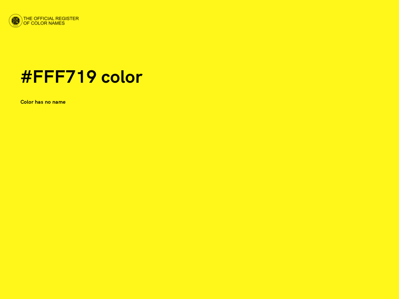 #FFF719 color image