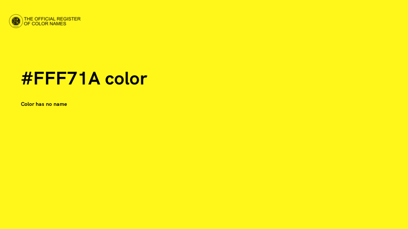 #FFF71A color image