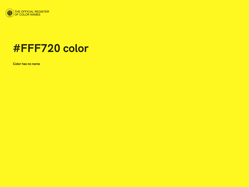 #FFF720 color image