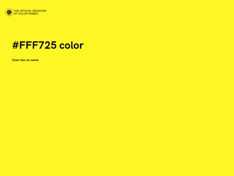 #FFF725 color image