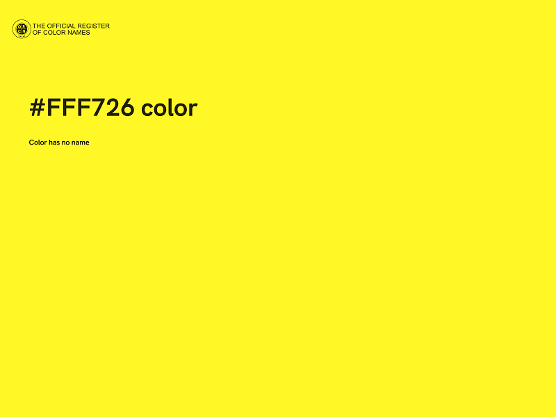#FFF726 color image