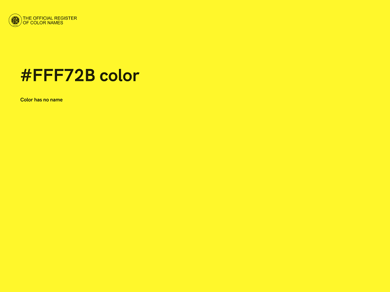 #FFF72B color image