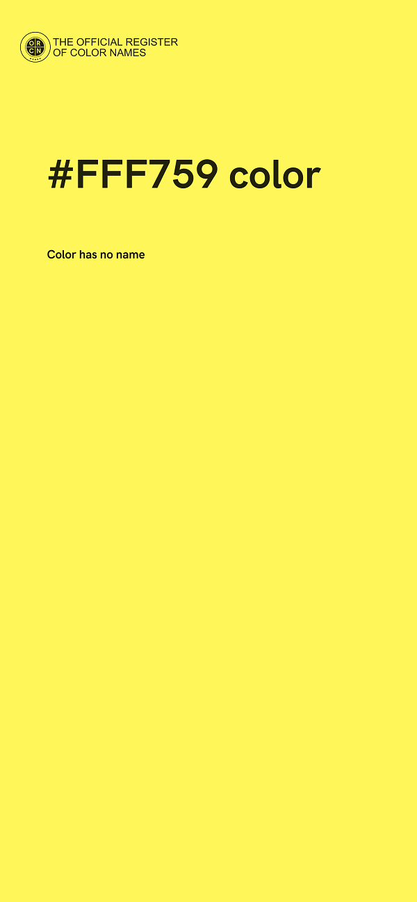 #FFF759 color image