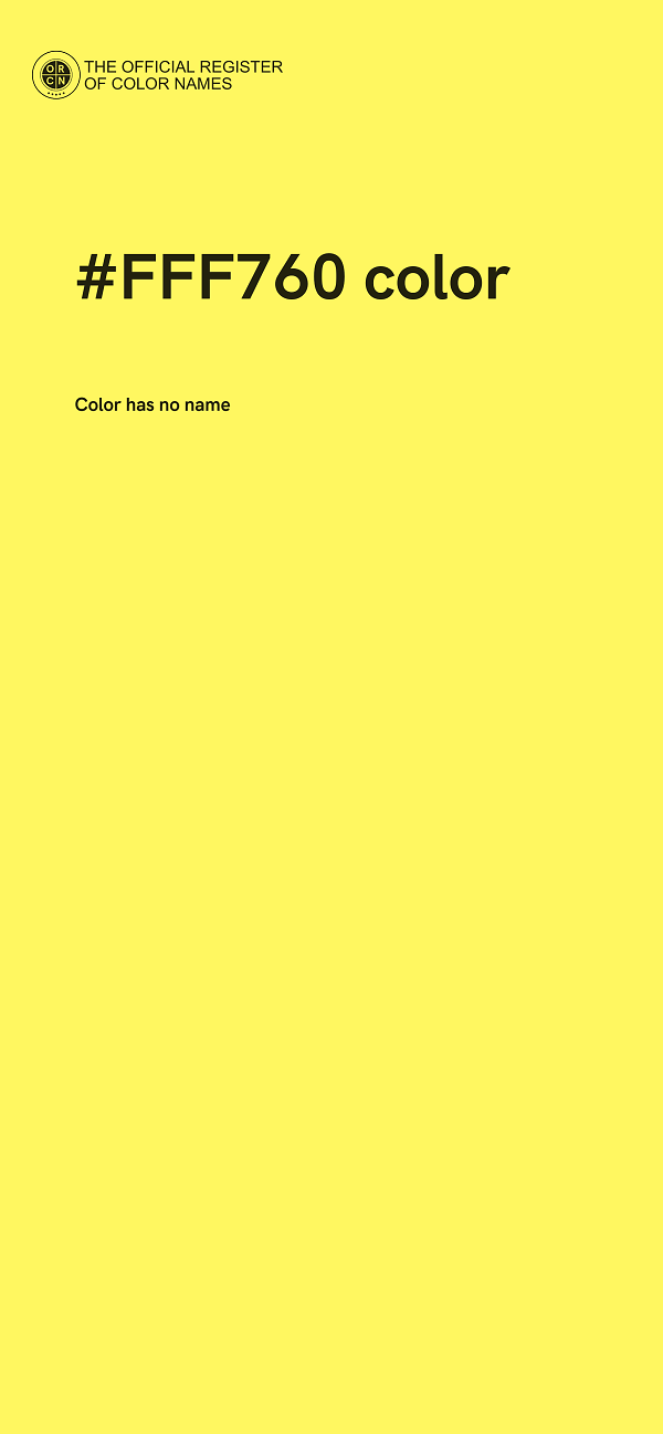 #FFF760 color image