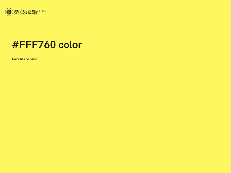 #FFF760 color image