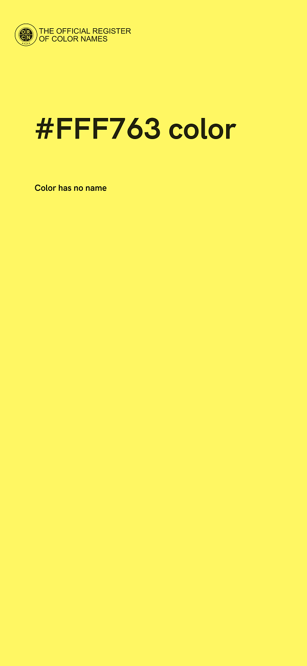 #FFF763 color image