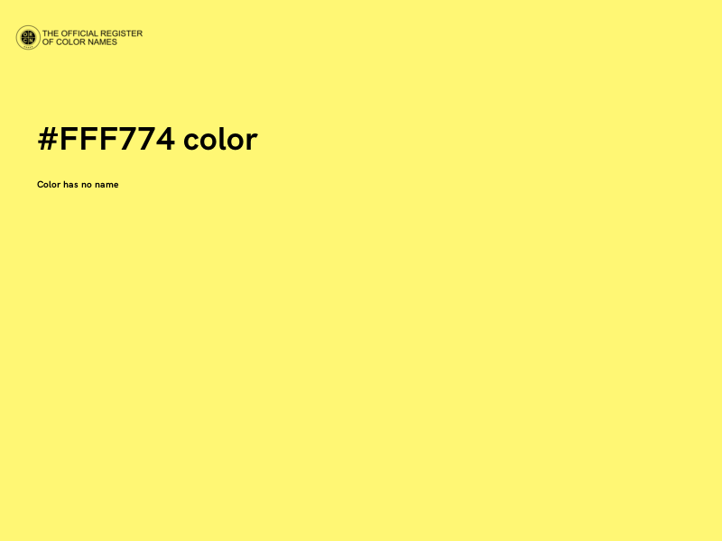 #FFF774 color image