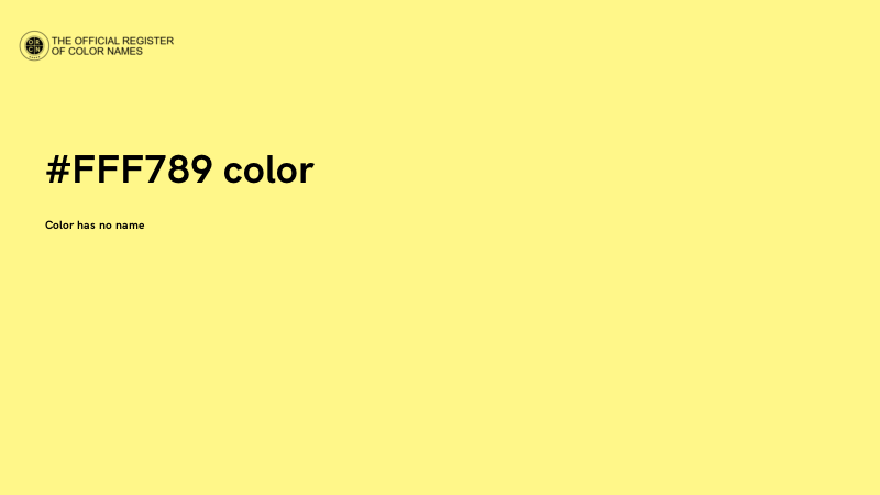 #FFF789 color image