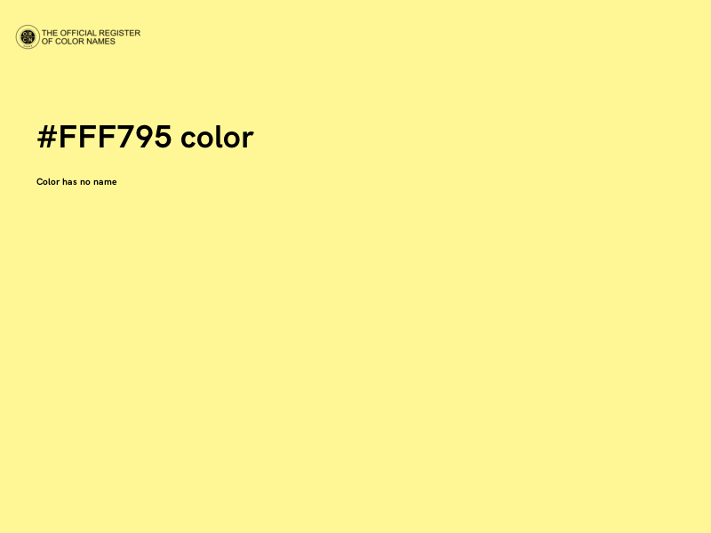 #FFF795 color image