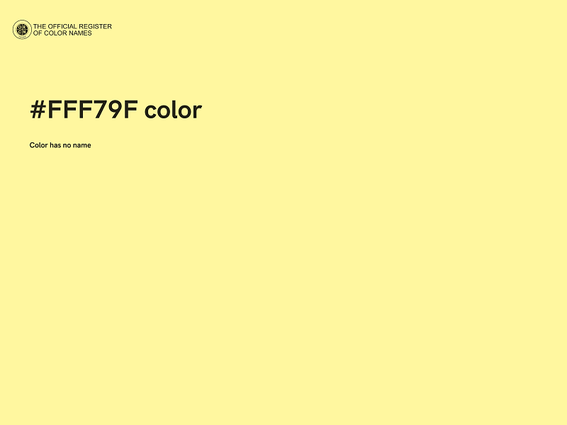 #FFF79F color image