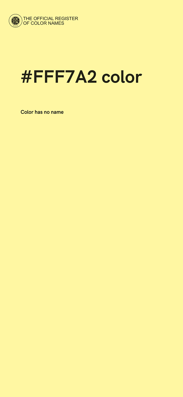 #FFF7A2 color image