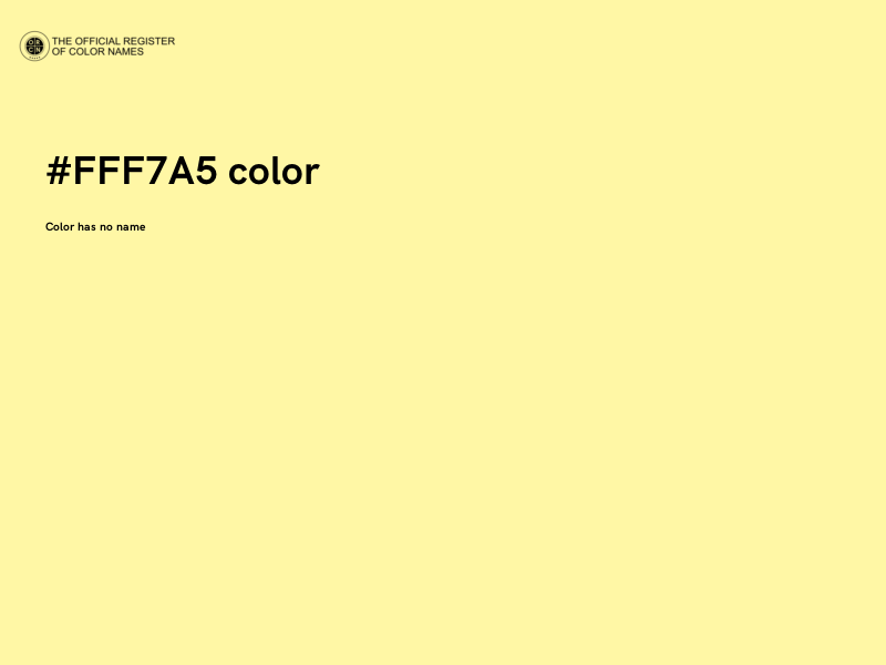 #FFF7A5 color image