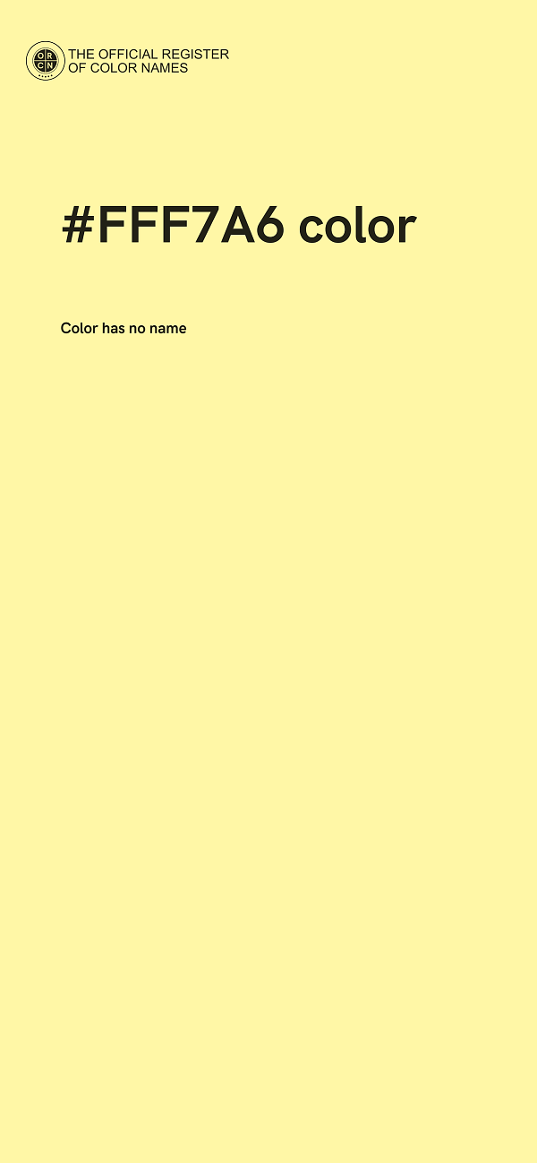 #FFF7A6 color image