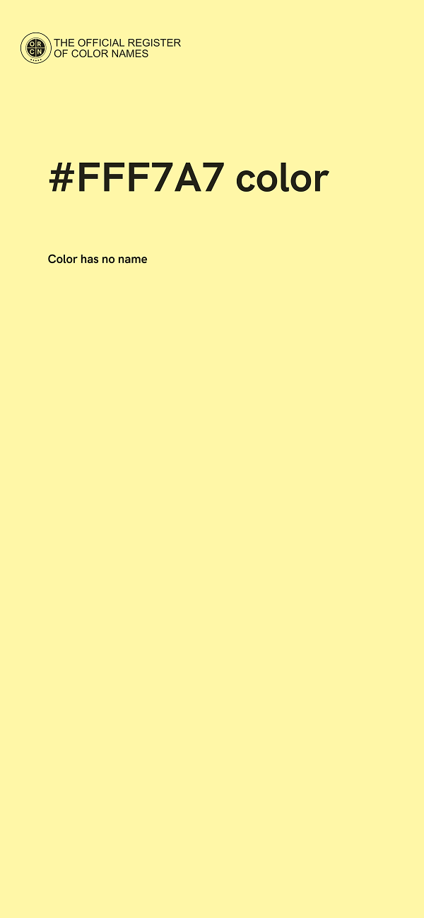 #FFF7A7 color image