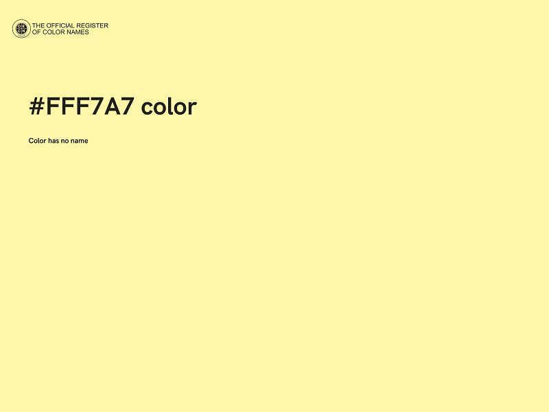 #FFF7A7 color image