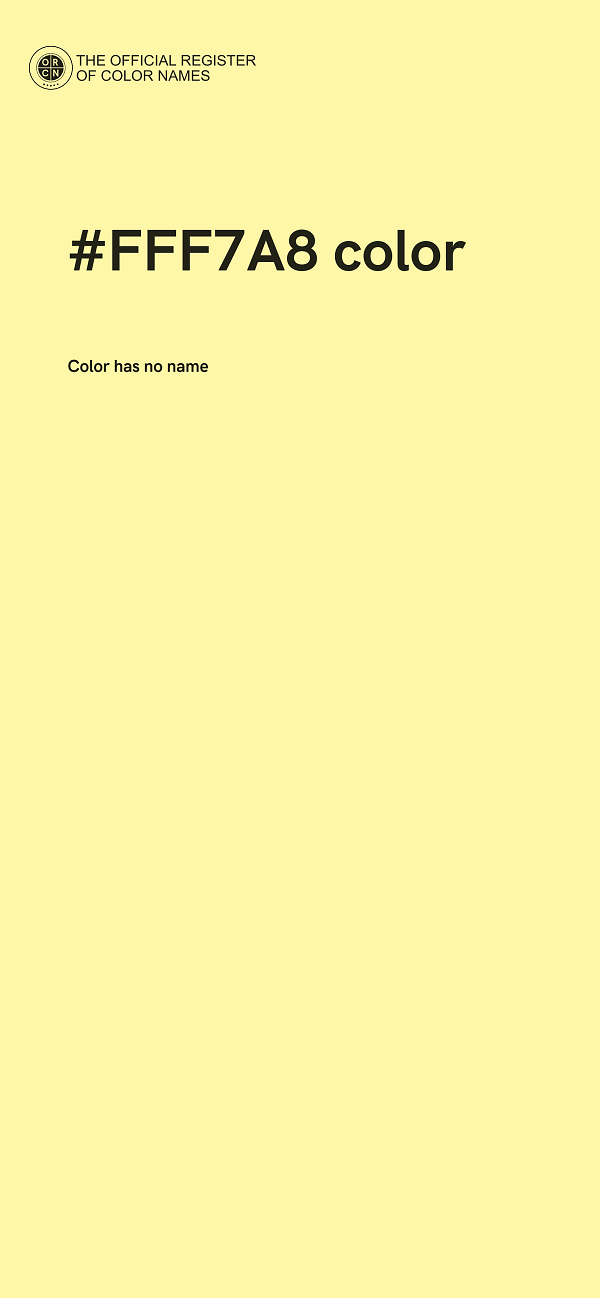 #FFF7A8 color image