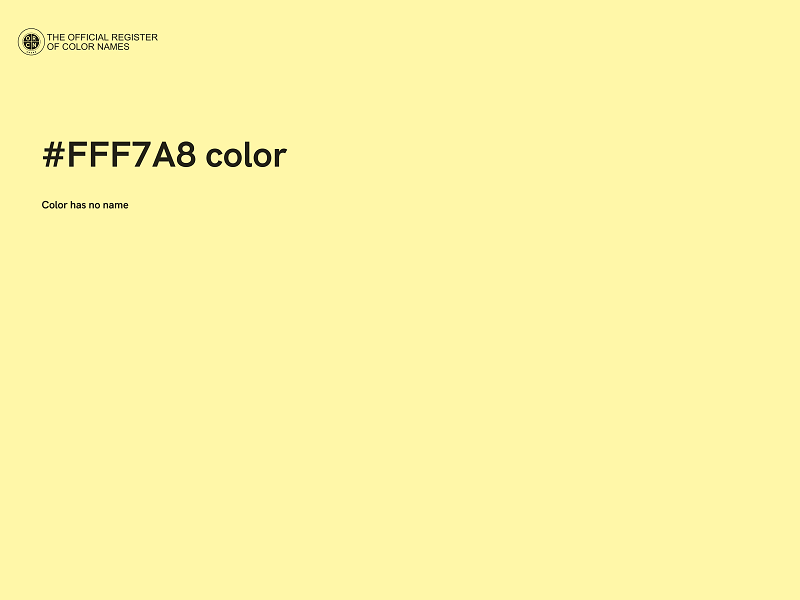 #FFF7A8 color image