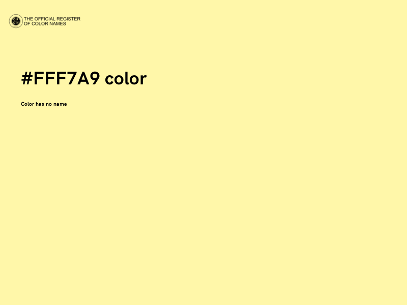 #FFF7A9 color image