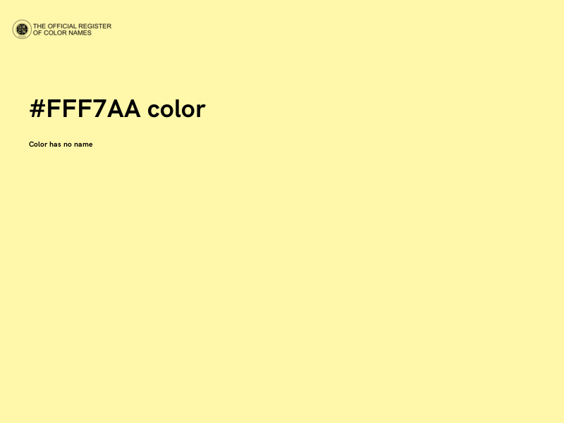 #FFF7AA color image
