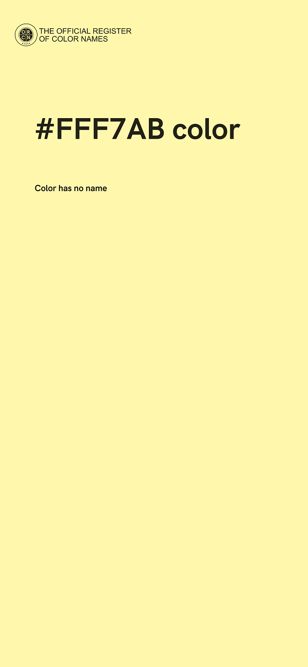 #FFF7AB color image